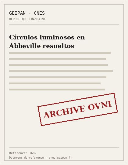 Círculos luminosos de un proyector láser en Abbeville