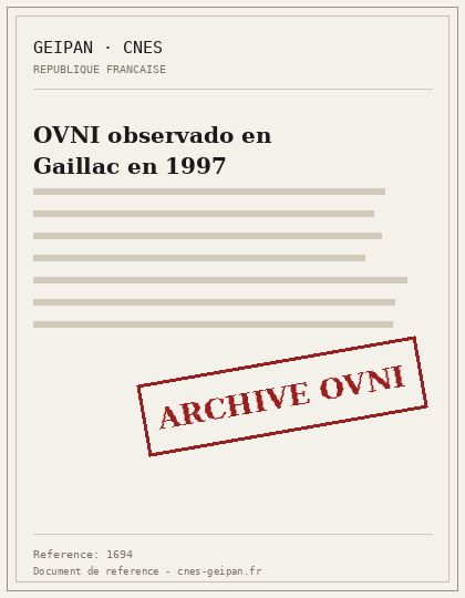 Breves destellos con estela en Gaillac