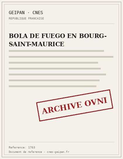 Bola de fuego fugaz sobre Bourg-Saint-Maurice