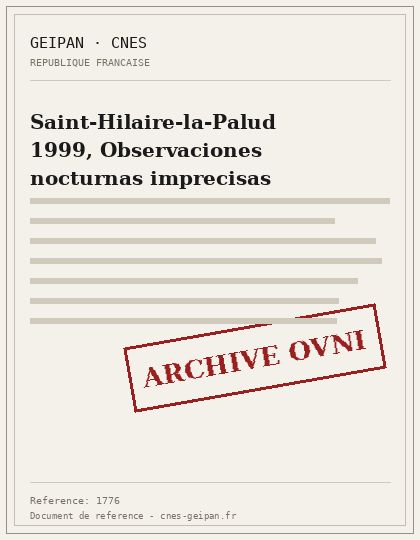 Saint-Hilaire-la-Palud 1999, luces nocturnas sin fechas precisas
