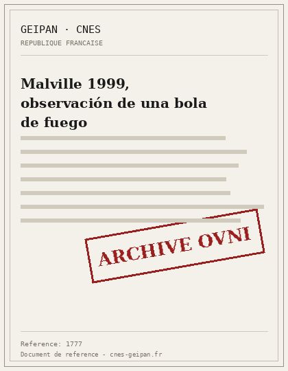 Malville 1999, bola de fuego al amanecer