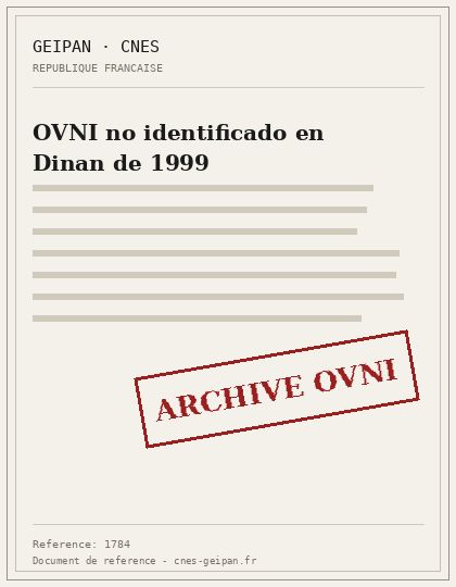 Dinan 1999, objeto silencioso con cambio brusco de rumbo