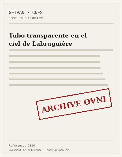 Tubo transparente sobre Labruguière