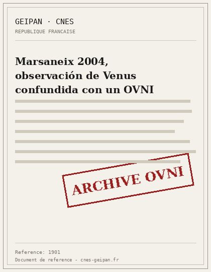 Venus entre las Pléyades confundida con un OVNI en Marsaneix