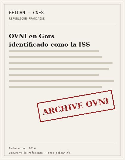 Punto luminoso sobre Gers identificado como la ISS