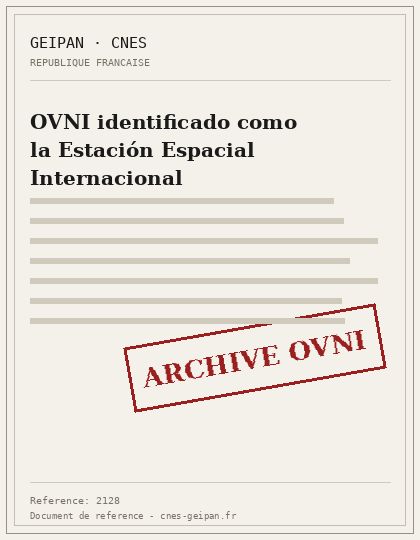 Bola brillante en Oisly identificada como la ISS