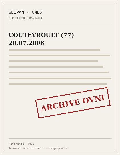 Objeto gris con empenajes sobre Coutevroult