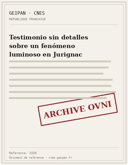 Testimonio sin datos concretos en Jurignac