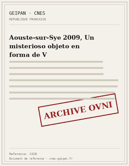 Formación en V silenciosa sobre Aouste-sur-Sye