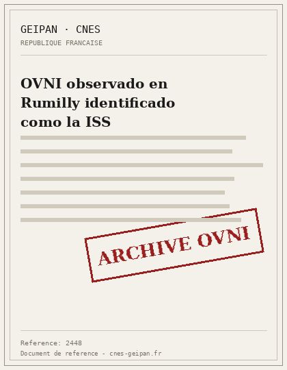 Bola luminosa identificada como la ISS en Rumilly