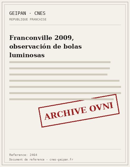 Franconville 2009, observación de bolas luminosas