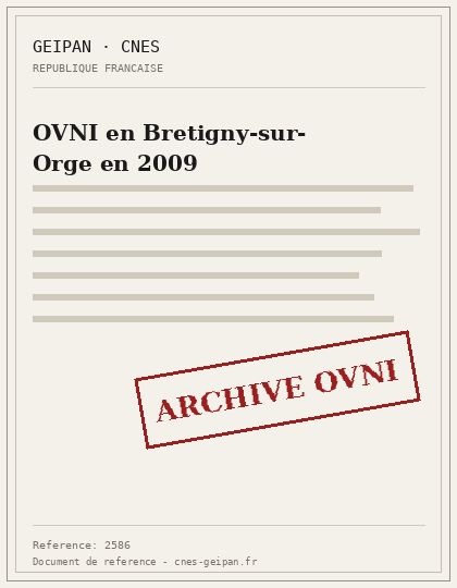 OVNI en Bretigny-sur-Orge en 2009