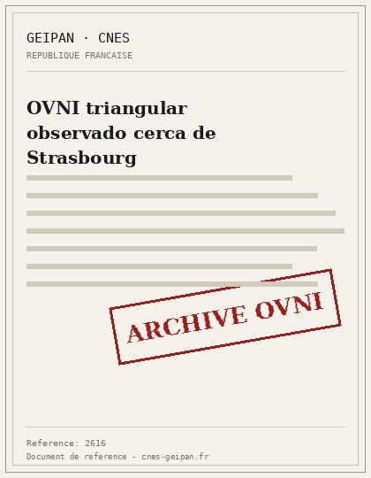 OVNI triangular observado cerca de Strasbourg