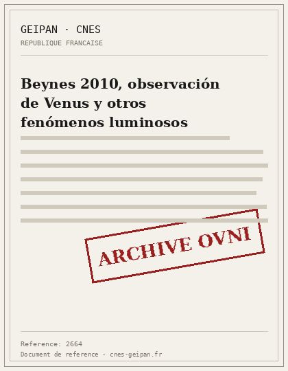 Beynes 2010, observación de Venus y otros fenómenos luminosos
