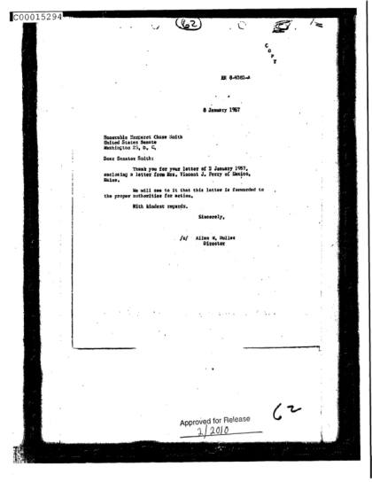 CIA responde a informe OVNI