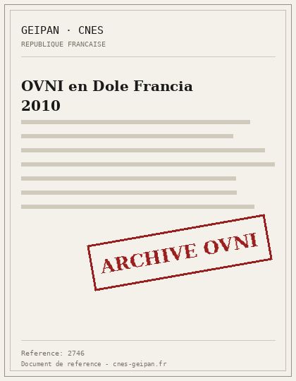 OVNI en Dole Francia 2010