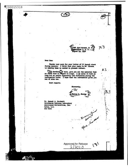 Cartas de la CIA sobre OVNI