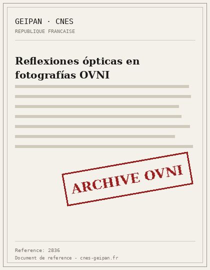 Reflexiones ópticas en fotografías OVNI