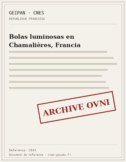 Bolas luminosas en Chamalières, Francia