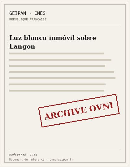Luz blanca inmóvil sobre Langon