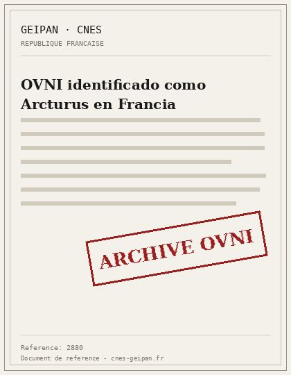 OVNI identificado como Arcturus en Francia