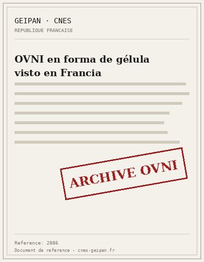 OVNI en forma de gélula visto en Francia