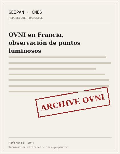 OVNI en Francia, observación de puntos luminosos