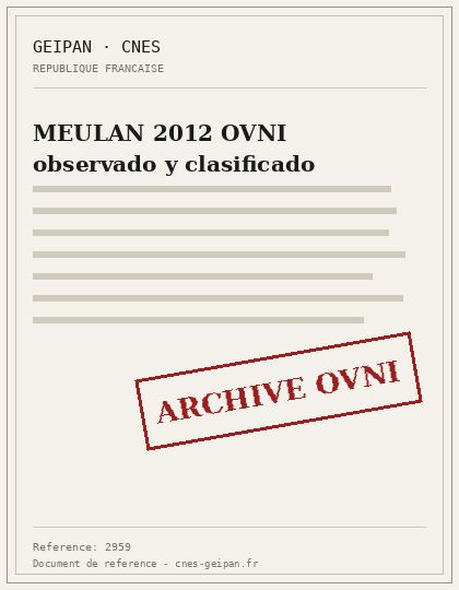 MEULAN 2012 OVNI observado y clasificado