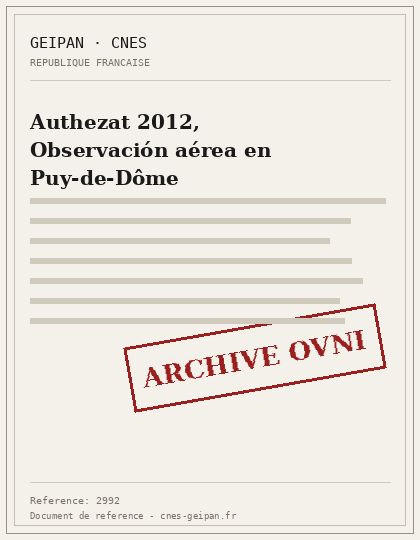 Authezat 2012, Observación aérea en Puy-de-Dôme