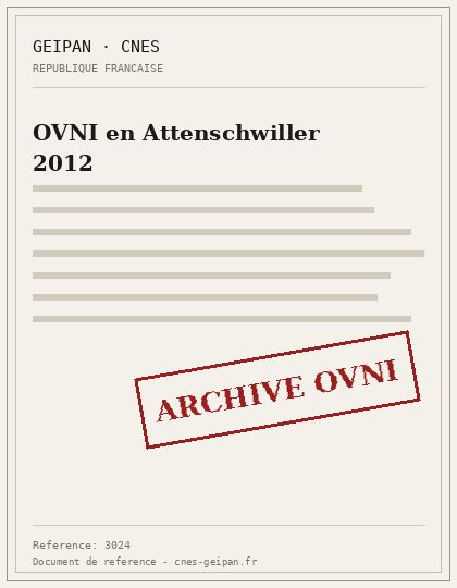 OVNI en Attenschwiller 2012