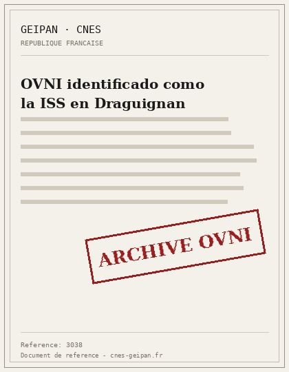 OVNI identificado como la ISS en Draguignan