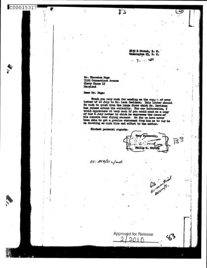 Carta de la CIA sobre platillos volantes