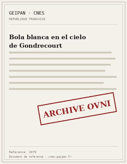 Bola blanca en el cielo de Gondrecourt