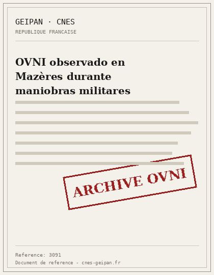 OVNI observado en Mazères durante maniobras militares
