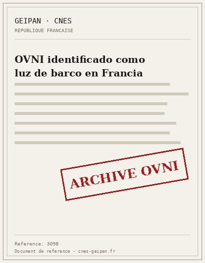 OVNI identificado como luz de barco en Francia