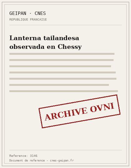 Lanterna tailandesa observada en Chessy