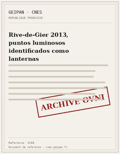 Rive-de-Gier 2013, puntos luminosos identificados como lanternas