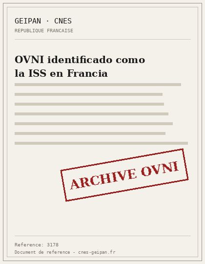 OVNI identificado como la ISS en Francia