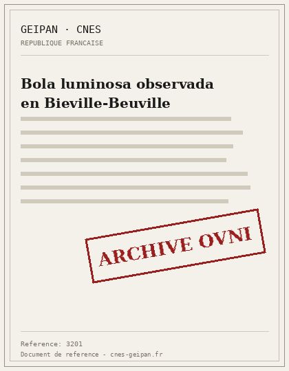 Orange ball observed in Bieville-Beuville