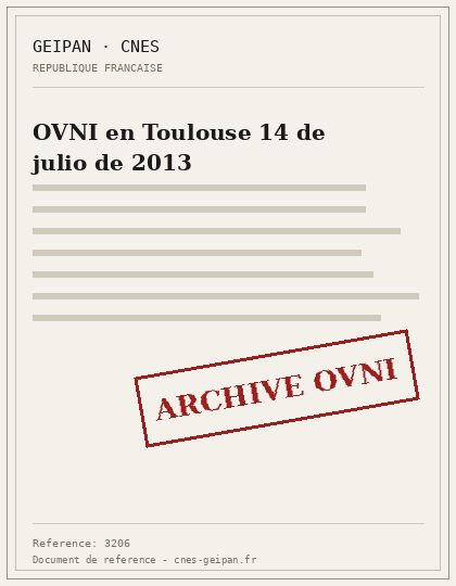 UFO in Toulouse July 14, 2013