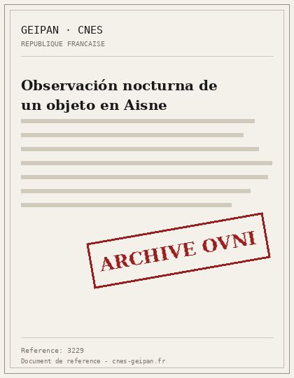 Observación nocturna de un objeto en Aisne