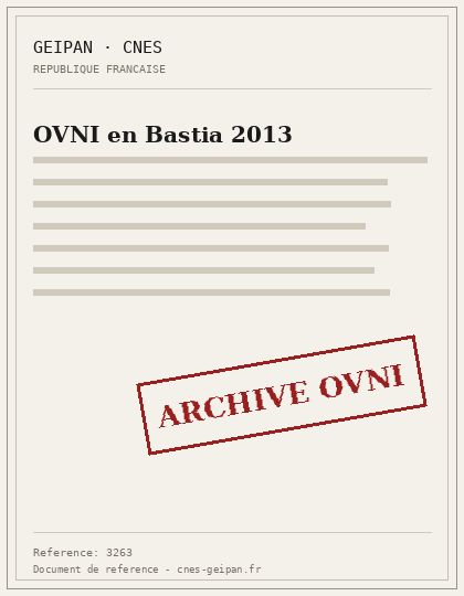 OVNI en Bastia 2013