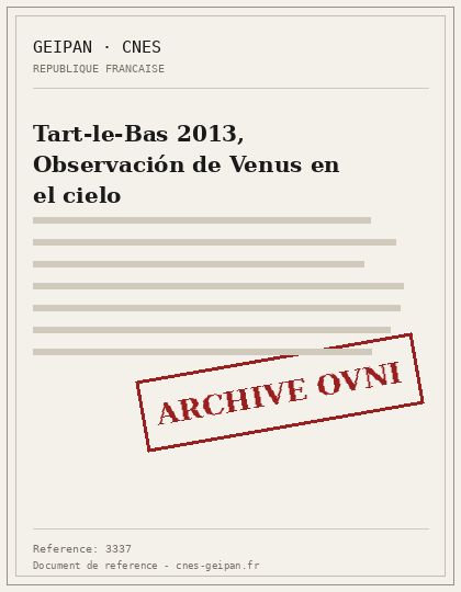 Tart-le-Bas 2013, Observación de Venus en el cielo
