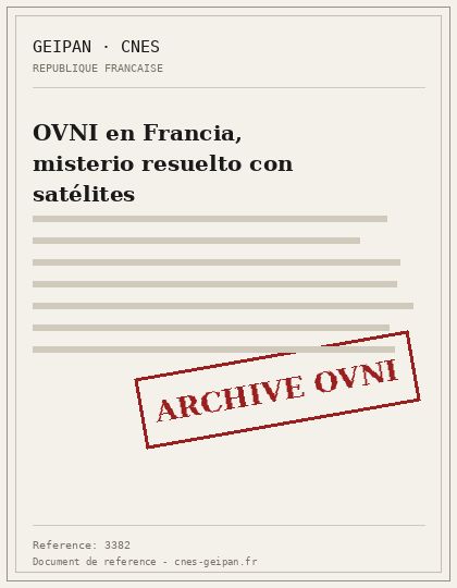 OVNI en Francia, misterio resuelto con satélites