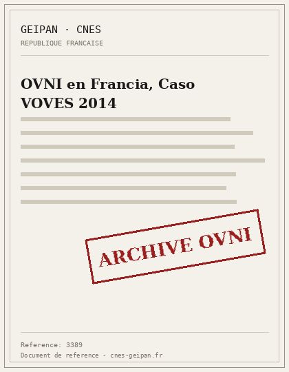 OVNI en Francia, Caso VOVES 2014