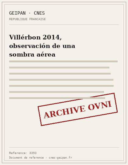 Villérbon 2014, observación de una sombra aérea