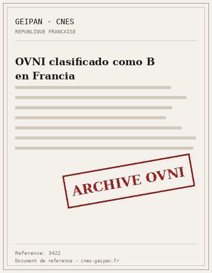 OVNI clasificado como B en Francia