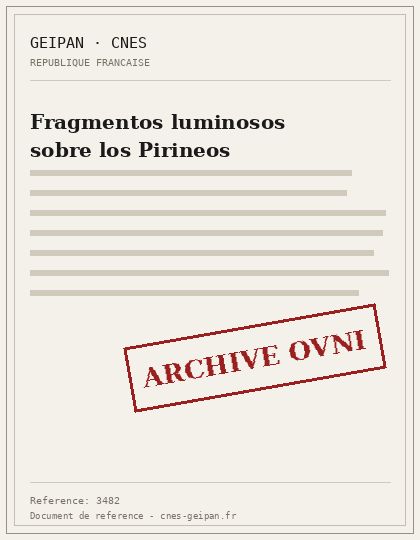 Fragmentos luminosos sobre los Pirineos