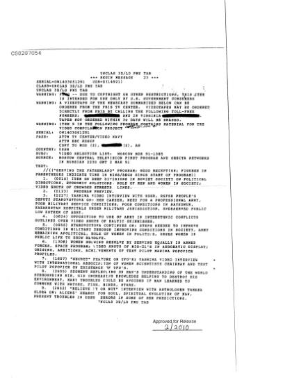 Documentos OVNI de la CIA