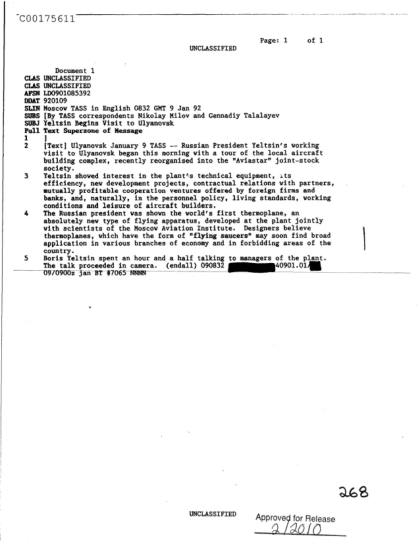 Documentos OVNI de la CIA